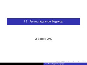 F1: Grundläggande begrepp
