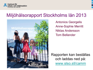 Antonios Georgellis, Resultat från regionala miljöhälsorapporten