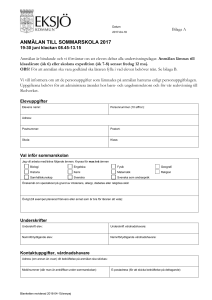 Anmälan till sommarskola 2017
