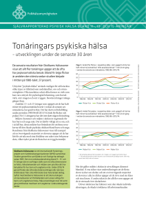 Tonåringars psykiska hälsa - utvecklingen under de senaste 30 åren