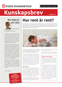 Kunskapsbrev - Food Diagnostics