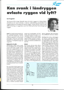 Kan svank i landryggen avlasta ryggen vid lyft?