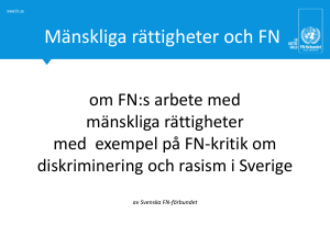 FN och hållbarhetsmålen Post-2015 - Svenska FN