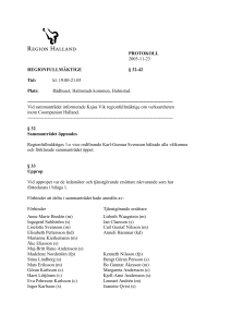 Protokoll - Region Halland