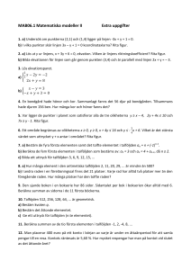 MAB06.1 Matematiska modeller II Extra uppgifter