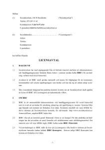 LICENSAVTAL - Socialstyrelsen