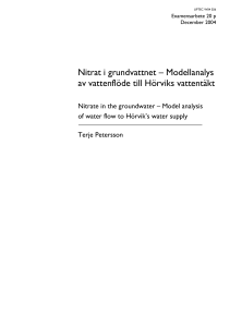 Nitrat i grundvattnet – Modellanalys av vattenflöde till