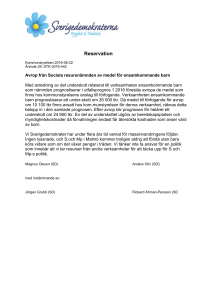 Kommunstyrelsen 2016-06-22 Reservation Avrop Sociala