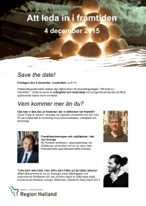 Att leda in i framtiden