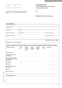 ÅRLIG RAPPORT om allvarliga avvikande