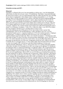 Sekundärscreening med HPV