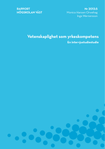 Vetenskaplighet som yrkeskompetens