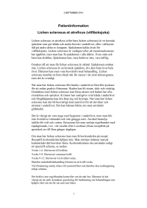 Lichen sclerosus et atroficus (vitfläcksjuka)