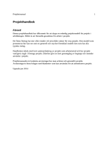 Projekthandbok - UU Studentportalen