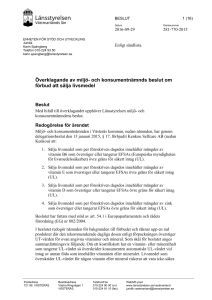 Överklagande av miljö- och konsumentnämnds beslut