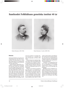 Samfundet Folkhälsans genetiska institut 40 år