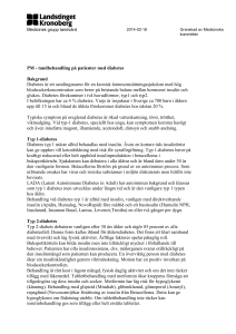 PM - tandbehandling på patienter med diabetes Bakgrund Diabetes