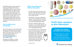 Varför byter apoteken ut dina läkemedel?