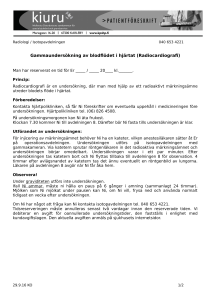 Föreskrifter för isotopundersökning, Radiocardiografi