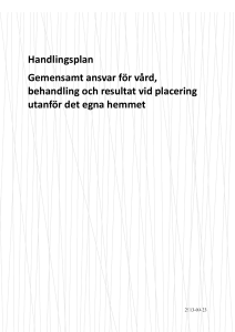 Handlingsplan Gemensamt ansvar för vård
