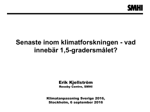 Senaste inom klimatforskningen - vad innebär 1,5