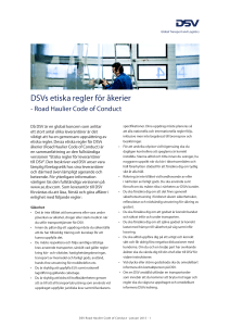 DSVs etiska regler för åkerier