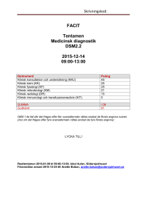 FACIT Tentamen Medicinsk diagnostik DSM2.2 2015