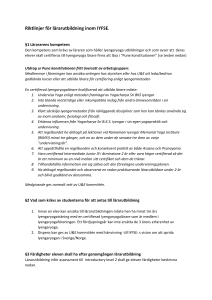 Riktlinjer för lärarutbildning inom IYFSE​.