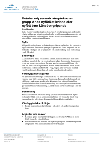Betahemolyserande streptokocker grupp A hos nyförlöst