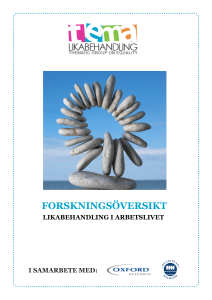 Forskningsöversikt – likabehandling i arbetslivet - Svenska ESF