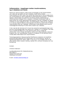 Inflammation - kopplingen mellan insulinresistens