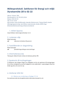 Protokoll styrelsemöte 10 2016-02-22