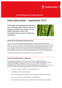 Informationsblad – september 2012