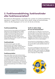 2. Funktionsnedsättning, funktionshinder eller funktionsvariation?