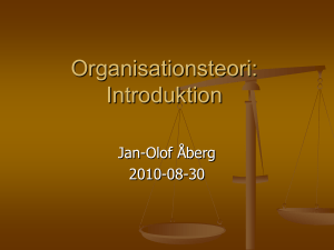 Organisationsteori: Bilder Introduktion