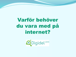 Varför internet?”bildspel