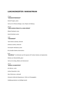 LUNCHKONSERTER I MARIAKYRKAN 17 juni