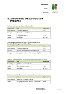 diagnoskodning onkologklinikens öppenvård