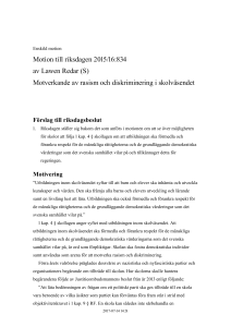 Motverkande av rasism och diskriminering i skolväsendet
