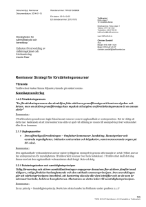 Remissvar Strategi för förstärkningsmateriel