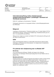 Informationsöverföring mellan arbetsterapeuter/ sjukgymnaster