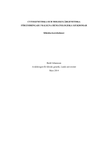 Genetik och hematologiska maligniteter