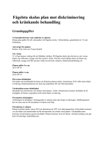 Fågelsta skolas plan mot diskriminering och kränkande