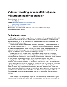 Vidareutveckling av maxeffektföljande
