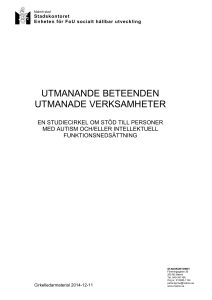 UTMANANDE BETEENDEN UTMANADE VERKSAMHETER