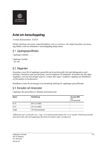 Avtal om konsultuppdrag - Medarbetarportalen