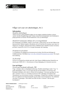 Frågor och svar om alkohollagen, Nr 2