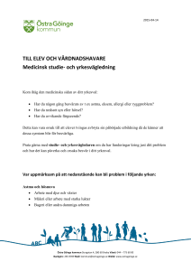 Medicinsk SYV - Östra Göinge kommun