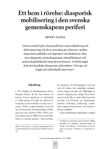 Ett hem i rörelse: diasporisk mobilisering i den svenska