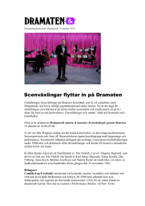 Pressmeddelande från Dramaten 26 januari 2004